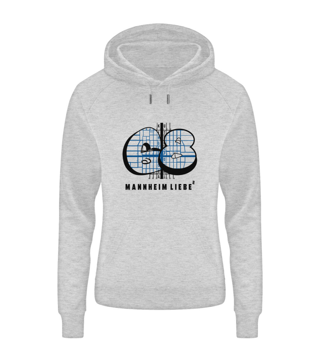 68 Mannheim Quadrate Damen Organic Hoodie - talejo