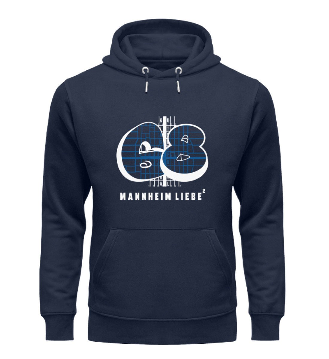 68 Mannheim Quadrate Herren Organic Hoodie - talejo