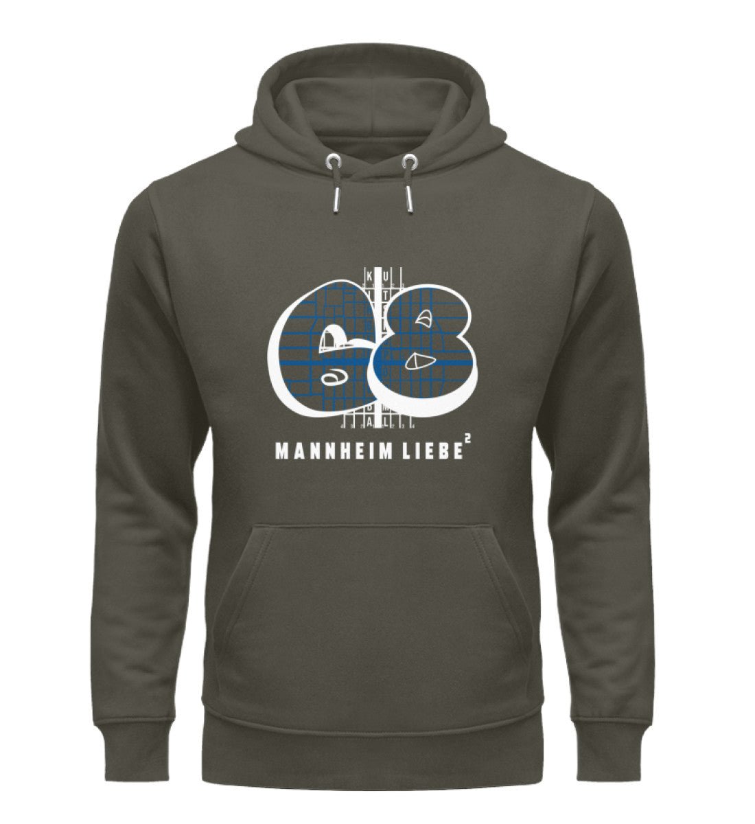 68 Mannheim Quadrate Herren Organic Hoodie - talejo