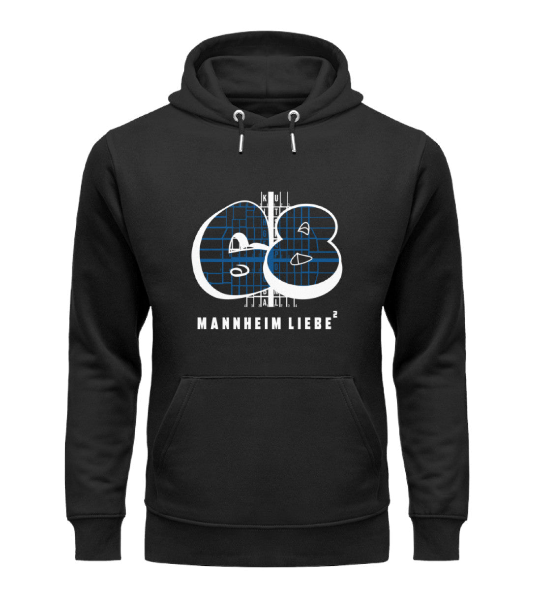 68 Mannheim Quadrate Herren Organic Hoodie - talejo