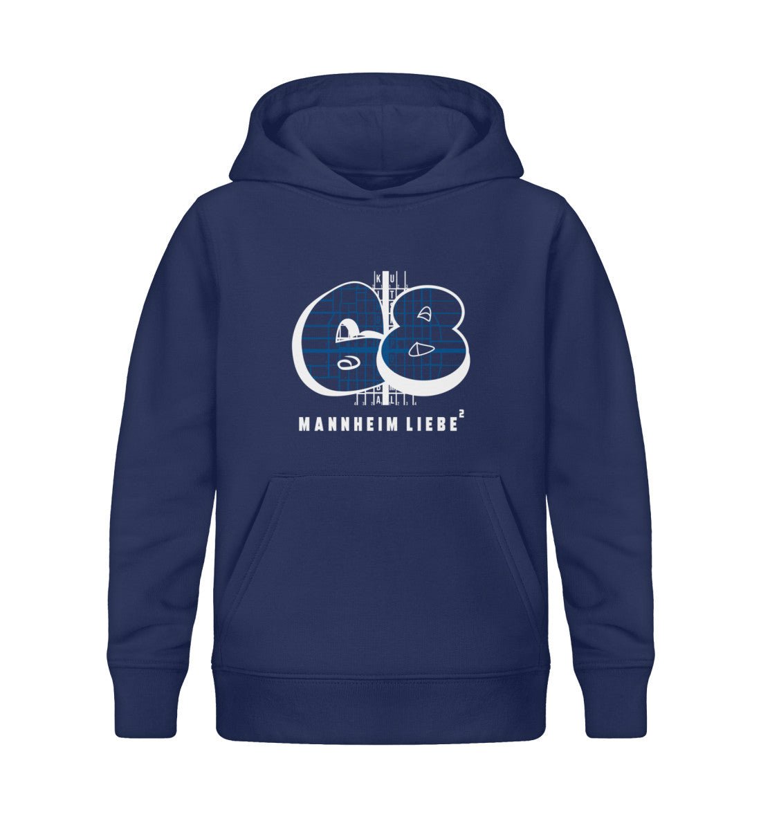 68 Mannheim Quadrate Kids Organic Hoodie - talejo