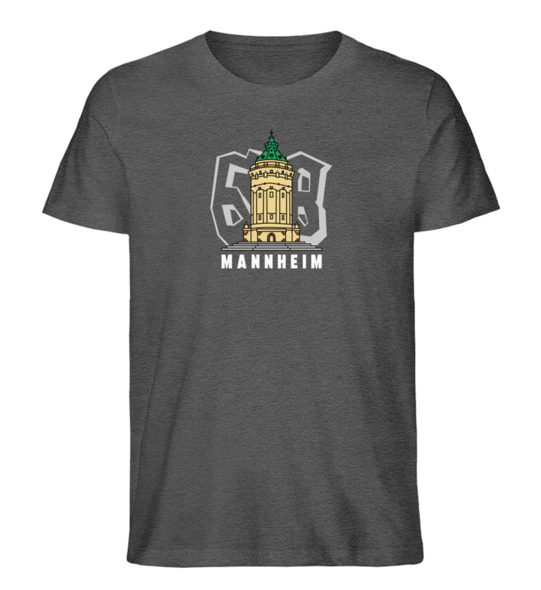 68 Mannheim Wasserturm Herren Organic Shirt - talejo