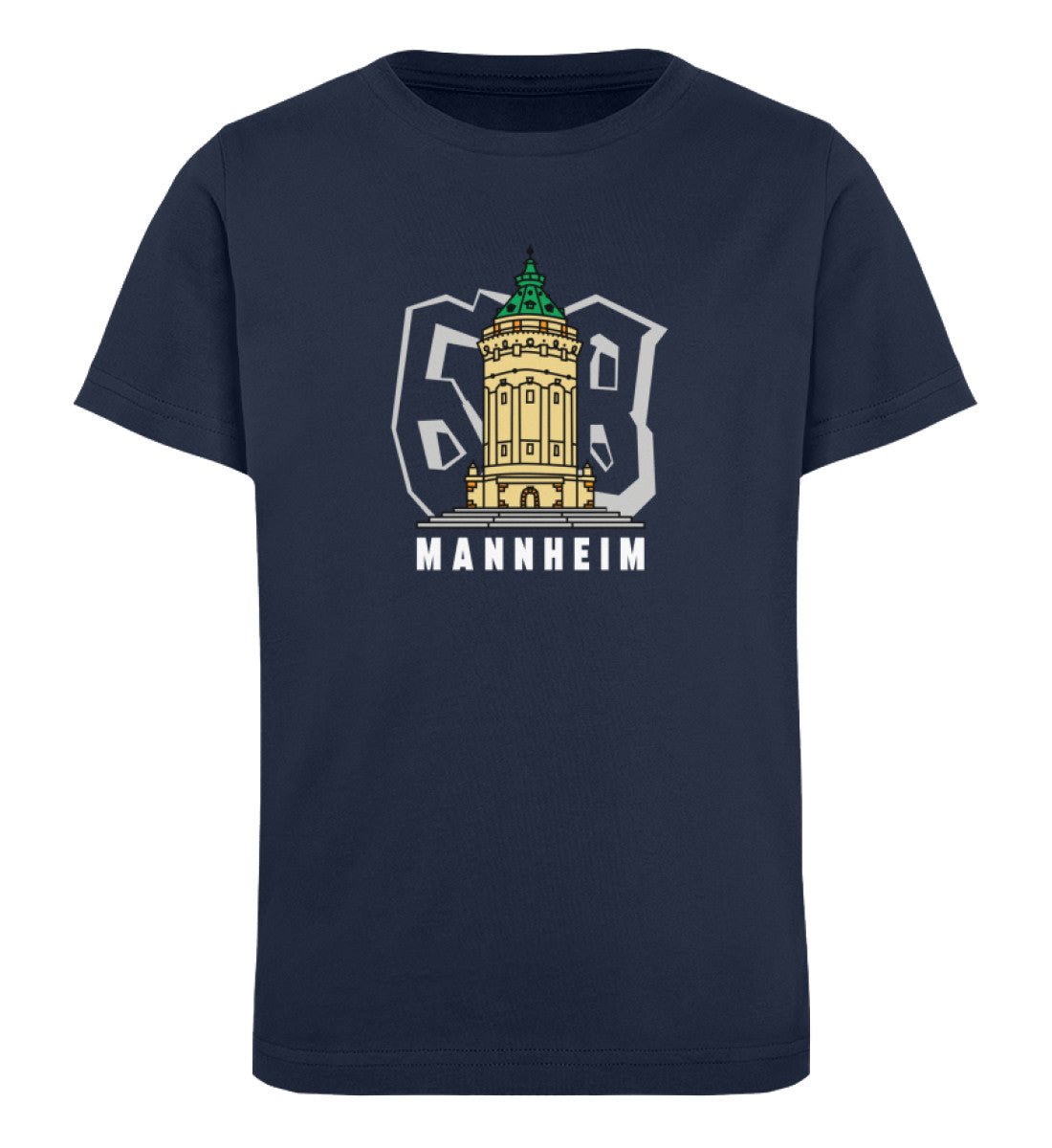 68 Mannheim Wasserturm Kids Organic Shirt - talejo