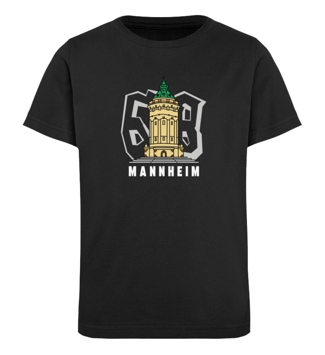 68 Mannheim Wasserturm Kids Organic Shirt - talejo