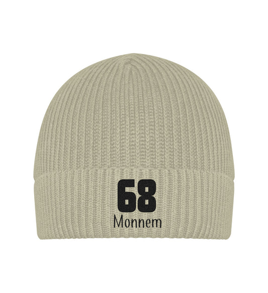 68 Monnem Organic Beanie mit edlem Stick - talejo