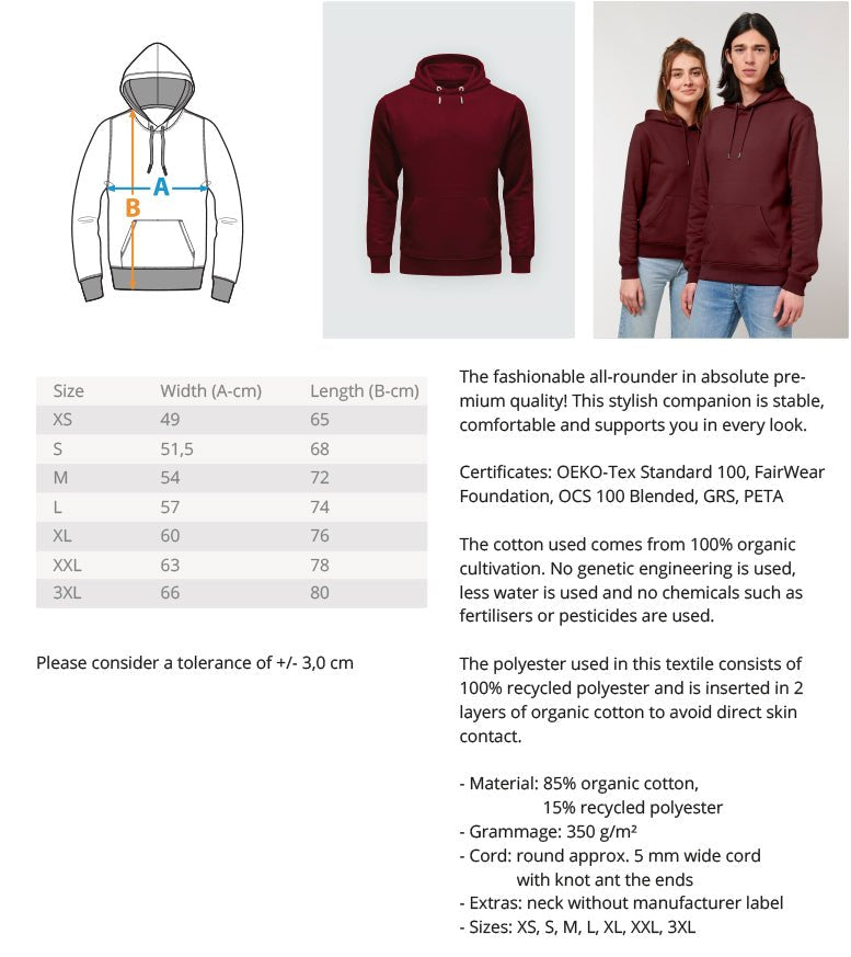Bier Liebe dark Herren Organic Hoodie - talejo
