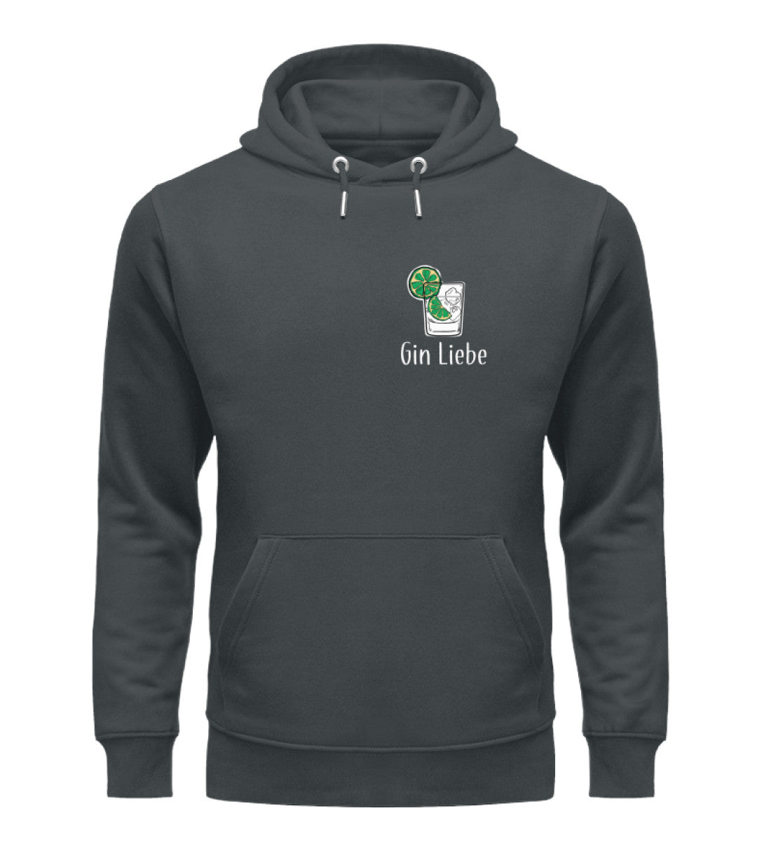 Gin Liebe dark Herren Organic Hoodie - talejo
