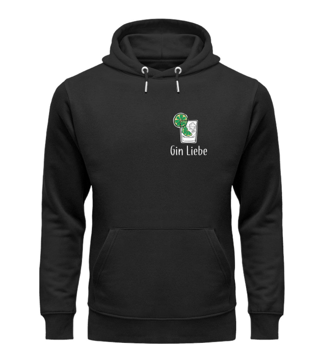 Gin Liebe dark Herren Organic Hoodie - talejo