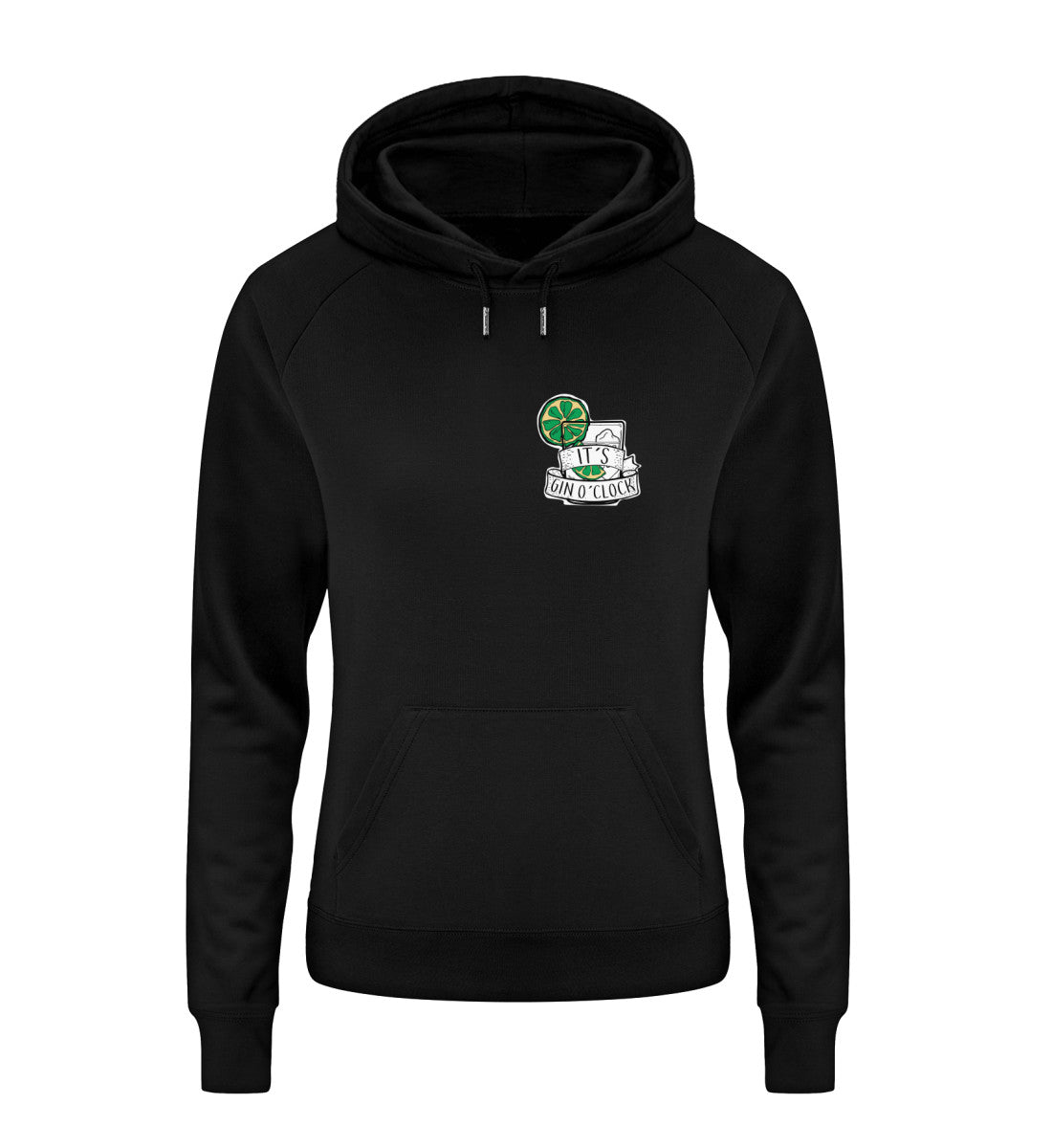 It´s Gin O´clock dark Damen Organic Hoodie - talejo