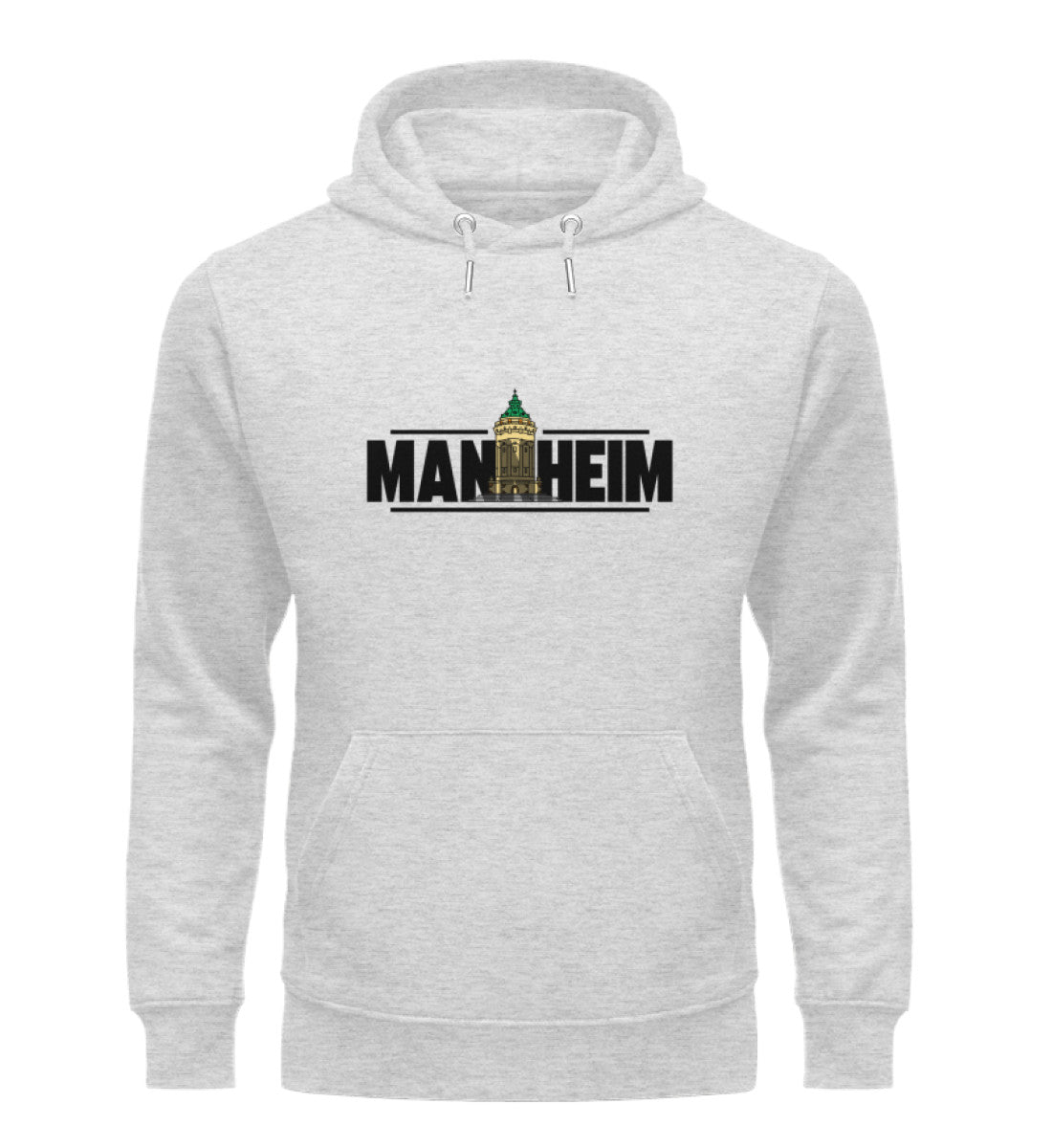 Mannheim Wasserturm transparent Herren Organic Hoodie - talejo