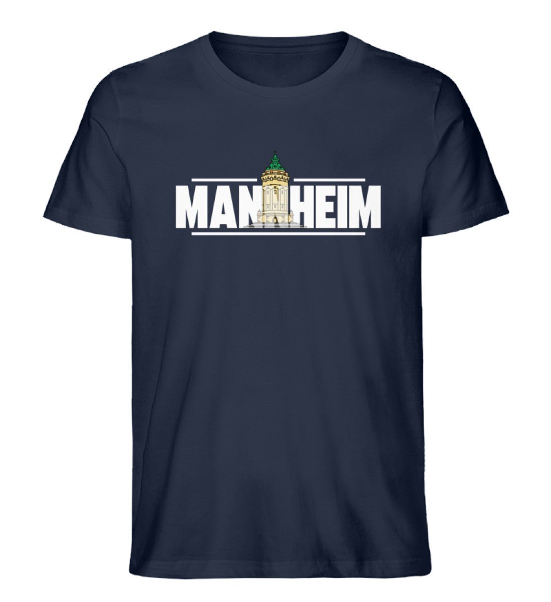 Mannheim Wasserturm transparent Herren Organic Shirt - talejo