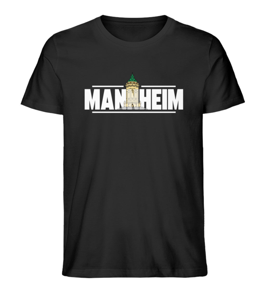 Mannheim Wasserturm transparent Herren Organic Shirt - talejo