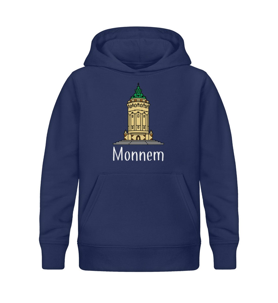 Monnem Wasserturm dark Kids Organic Hoodie - talejo