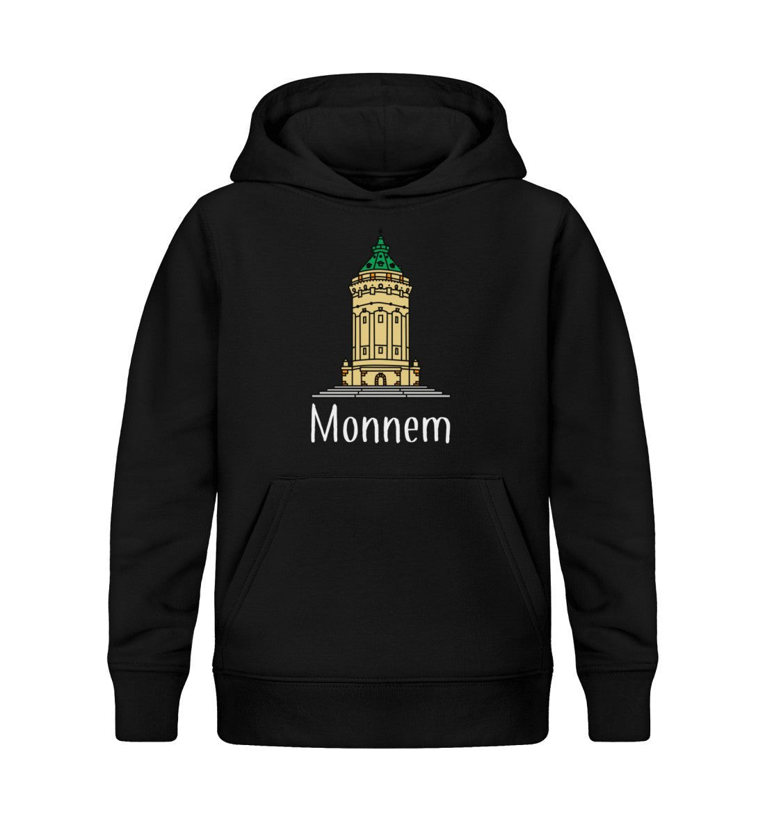Monnem Wasserturm dark Kids Organic Hoodie - talejo
